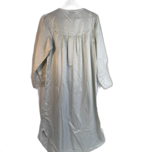 Miss Elaine Classics Vintage Nightgown Satiny Lace Detail Bodice Long Sz Medium - Picture 2 of 9